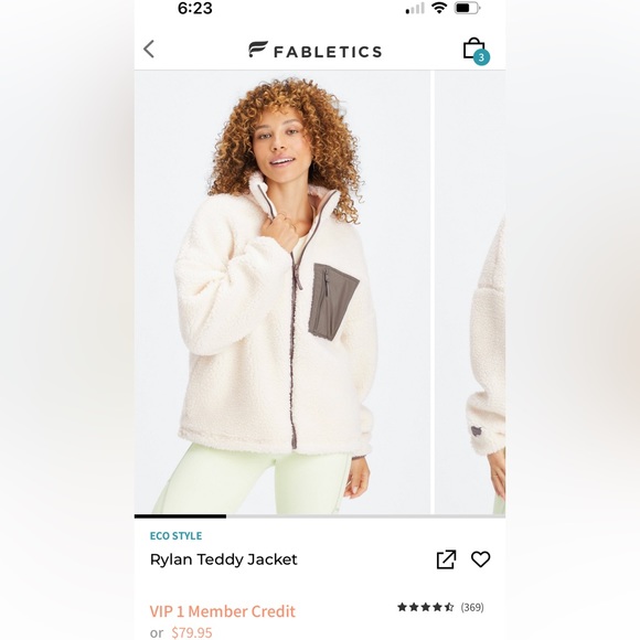Fabletics Rylan Teddy Jacket - Picture 1 of 9